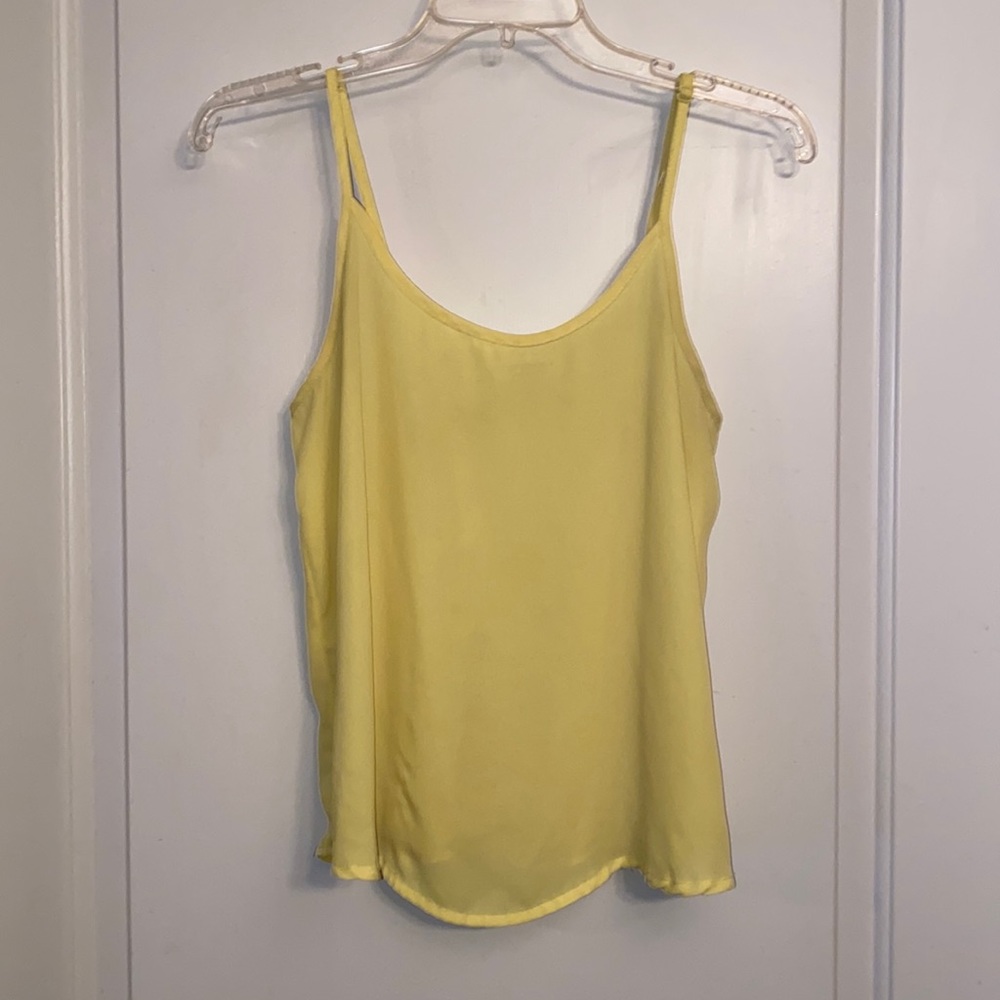 Yellow sheer tank top